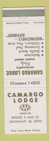Matchbook Cover - Camargo Lodge Cincinnati OH