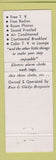 Matchbook Cover - Camargo Lodge Cincinnati OH