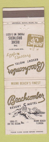 Matchbook Cover - Beachcomber Resort Motel Miami Beach FL