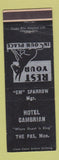 Matchbook Cover - Hotel Cambrian The Pas MB