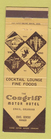 Matchbook Cover - Cosgriff Motor Hotel Craig Colorado