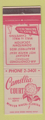 Matchbook Cover - Camellia Court Motel Winter Haven FL