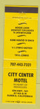 Matchbook Cover - City Center Motel Eureka CA
