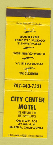 Matchbook Cover - City Center Motel Eureka CA