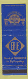 Matchbook Cover - Erie Railroad 100th 1951 WEAR