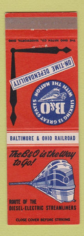 Matchbook Cover - B&O Railroad Way to Go