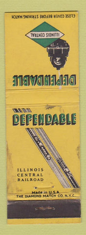 Matchbook Cover - Illinois Central Railroad Dependable WEAR