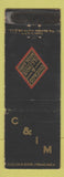 Matchbook Cover - Chicago & Illinois Midland Railroad WEAR