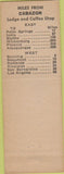 Matchbook Cover - Cabazon Lodge CA