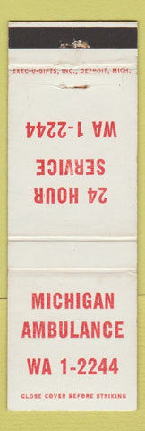 Matchbook Cover - Michigan Ambulance