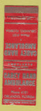 Matchbook Cover - Carey Hand Ambulance Orlando FL WORN