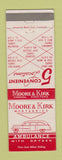 Matchbook Cover - Moore and Kirk Mortuaries Ambulance Cincinnati?