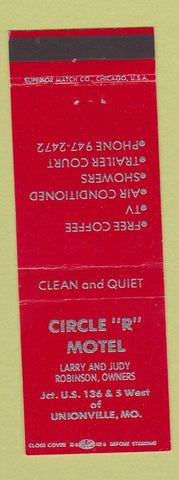 Matchbook Cover - Circle R Motel Unionville MO RED