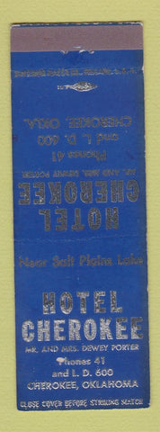 Matchbook Cover - Hotel Cherokee OK WEAR