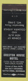 Matchbook Cover - Creston House Motel Battle Creek MI BLACK