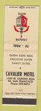 Matchbook Cover - Cavalier Motel South San Francisco CA