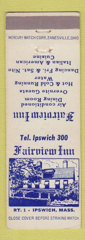 Matchbook Cover - Fairview Inn Ipswich MA