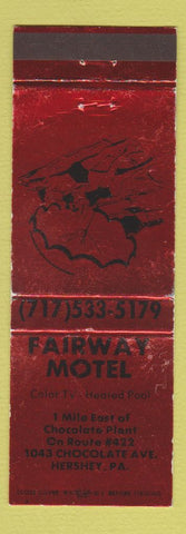 Matchbook Cover - Fairway Motel Hershey PA RED
