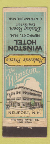 Matchbook Cover - Winston Hotel Newport NH WEAR