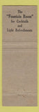 Matchbook Cover - Witherill Hotel Fife and Drum Plattsburg NY