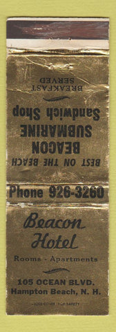 Matchbook Cover - Beacon Hotel Hampton Beach NH WEAR