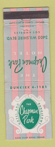 Matchbook Cover - Chapman Park Hotel Los Angeles CA