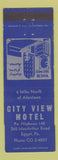 Matchbook Cover - City View Motel Egypt PA