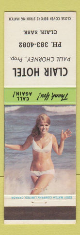 Matchbook Cover - Clair Hotel Clair SK pinup