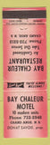 Matchbook Cover - Bay Chaleur Motel Grand Anse NB WEAR RED