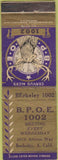 Matchbook Cover - Elks Lodge Berkeley CA