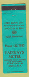 Matchbook Cover - Fairways Motel Ocala FL TURQUOISE