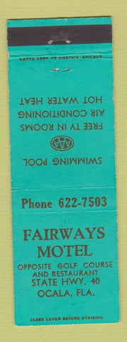 Matchbook Cover - Fairways Motel Ocala FL TURQUOISE