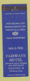 Matchbook Cover - Fairways Motel Ocala FL BLUE