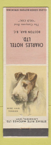 Matchbook Cover - Charles Hotel Boston Bar BC Wire Hair Terrier