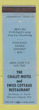 Matchbook Cover - Chalet Motel Swiss Cottage Restaurant Wisconsin Rapids WI