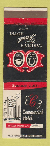 Matchbook Cover - Commercial Hotel Yakima WA