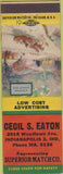 Matchbook Cover - Cecil Eaton Superior Match Indianapolis IN