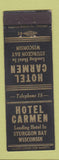 Matchbook Cover - Hotel Carmen Sturgeon Bay WI