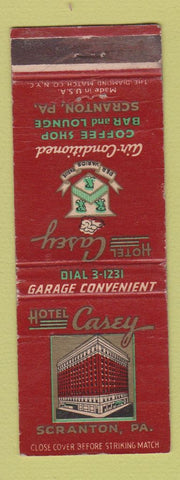 Matchbook Cover - Hotel Casey Scranton PA WEAR