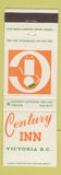 Matchbook Cover - Century Inn Victoria BC