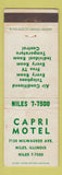 Matchbook Cover - Capri Motel Niles IL