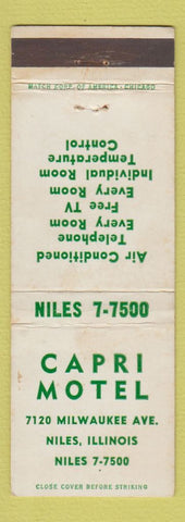 Matchbook Cover - Capri Motel Niles IL