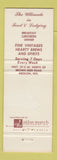 Matchbook Cover - Wulff's Island Inn Mequon WI