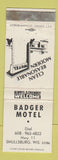 Matchbook Cover - Badger Motel Shullsburg WI