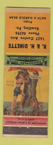Matchbook Cover - R&H Dinette Reading PA pinup WORN