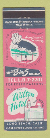 Matchbook Cover - Wilton Hotel Long Beach CA