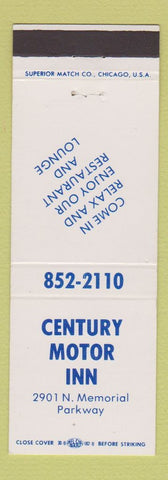 Matchbook Cover - Century Motor Inn