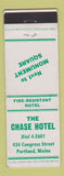 Matchbook Cover - Chase Hotel Portland ME WEAR
