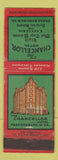 Matchbook Cover - Chancellor Hotel Parkersburg WV