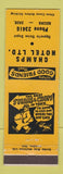 Matchbook Cover - Champs Hotel Regina SK